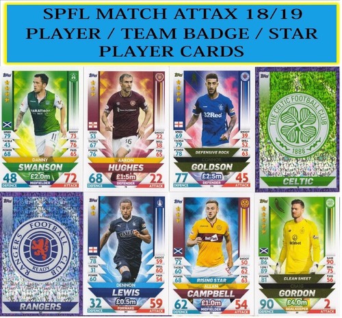 Spfl match attax 2018 2019 - match,