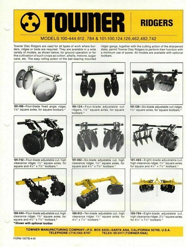 Towner usa ridgers brochure - usa,